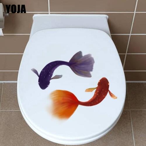 YOJA 25*24.3CM Family Animal Fish BedRoom Home Decor Toilet Decal Wall Sticker T3-0898