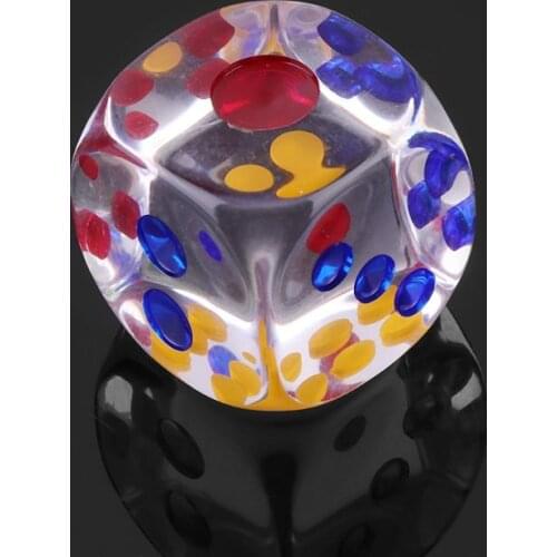 1Pc 35mm Colorful Transparent Dice 6 Sides Board Game D&D Cambling Club Party Dice