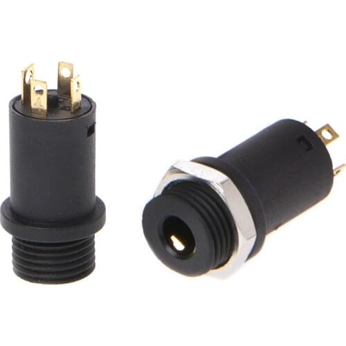 10 Pcs 3.5mm 4 Channel Female Headphone Stereo Jack Panel Mount Connector Gold Plated