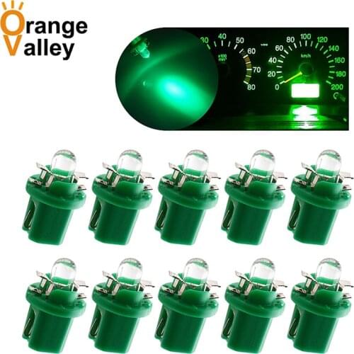 10pcs Instrument light T5 B8.5 LED Car Turn Signal Lamp Parking Lights 5 Colors White Blue Red Yellow Green