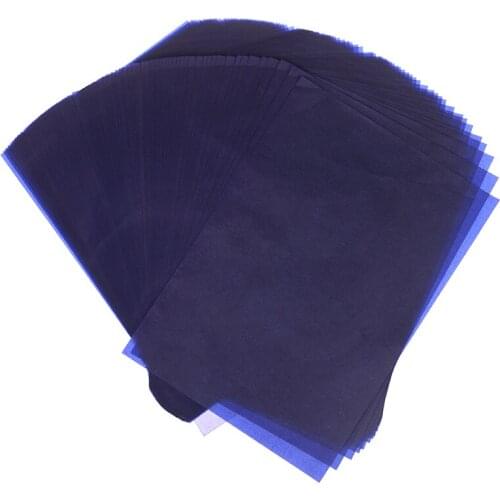 100Pcs blue A4 copy carbon paper reusable legible tracing painting accessories