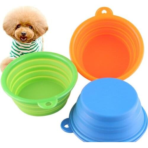 380ml Silicone Folding Bowl Outdoor Portable Water Bowl Outdoor Travel Portable Water Bowl Puppy Food Container Feeder Dish Bowl