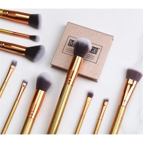 10PCS Foundation Cosmetic Eyebrow Eyeshadow Brush Makeup Brush Sets Tools Multifunctional Maquillaje Cosmetic Brush Make Up Tool