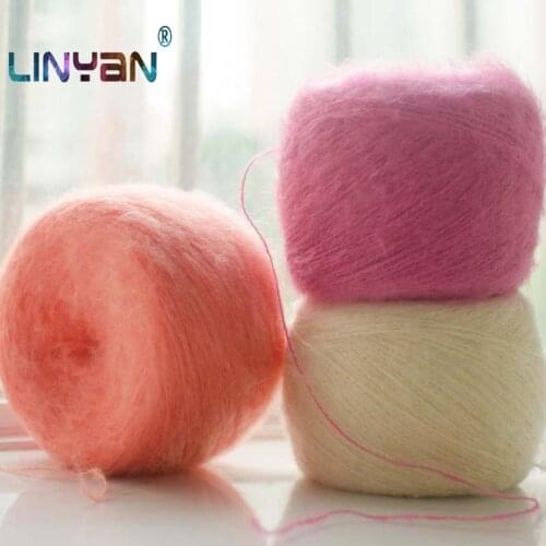 500g Acrylic Yarn for knitting Plush Mohair Crochet yarn Thin t shirt yarn Crochet threads Hand knitting Scarf soft yarn ZL49