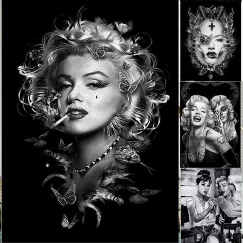 5D DIY Celebrity Portrait Painting Full Square/Round Diamond Inlaid Embroidery Mosaic Diamond Painting Art Landscape Decoration