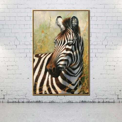 Artcozy Oil Canvas Painting zebra horse For Home Decoration Wall Art