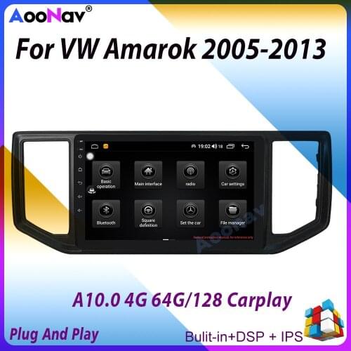 Android 10.0 2DIN GPS Navigation Touch Screen Car Radio player For VW Amarok 2005-2013 multimedia Headunit autoradio carplay