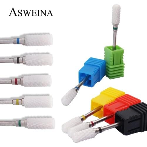 Ceramic Nail Drill Bit Polishing Milling Cutter Burr Electric Manicure Files Rotating Accessories Exfoliating Gel Tools