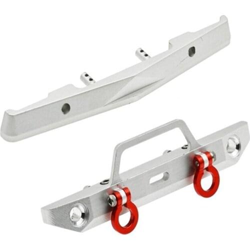 2pcs Metal Front Bumper Set for Axial SCX24 90081 AXI00001 1/24 RC Crawler Car Parts