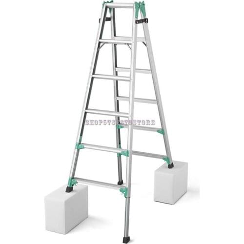 Ladder Household Telescopic Miter Ladder Lift 567 Steps Thickened Aluminum Alloy Engineering Ladder Ryz