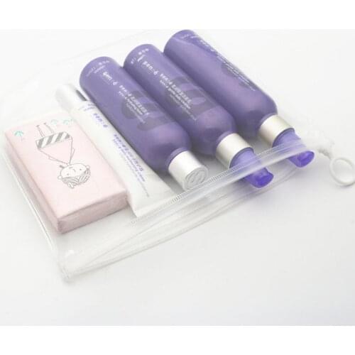 PVC Bag Zipper Storage Bag for Cosmetic/Underwear Sock Transparent Packaging Waterproof Bag Storage Pouch Self Seal