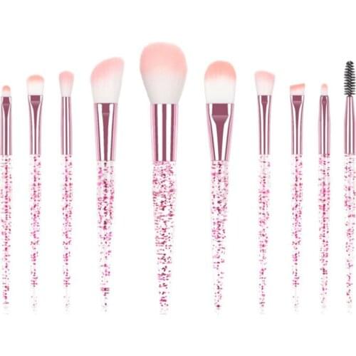 10Pcs Professional Makeup Brushes Set Cosmetic Brush Beauty Tool Kits for Foundation Eyebrow Powder Lip Eye Shadow
