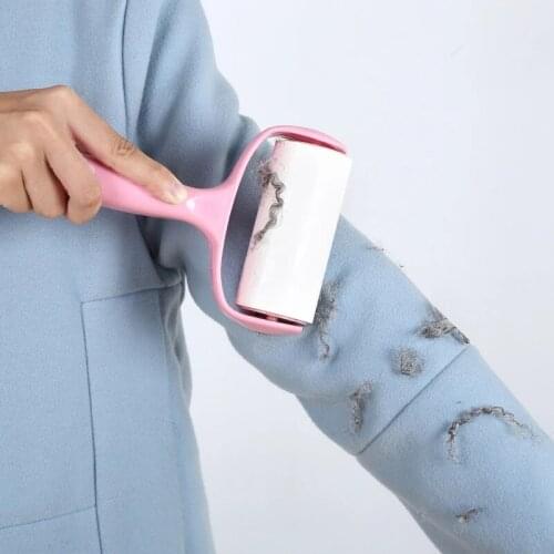 New 10 Rolls + 2 Handle Sticky Roller Sticky Dust Paper Tearable Adhesive Brush Clothes Lint Brush Hair Remover Kit with Handle