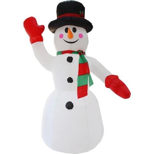 Glowing Huge Christmas Inflatable Snowman Campfire Camping LED Lights Outdoor Indoor Lighted for Holiday Lawn Yard Decor 7.87ft