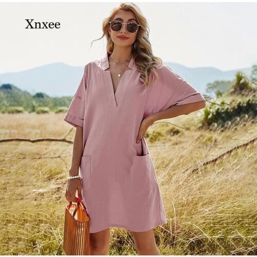 Bohemian Sundress Ruffles Long Sleeve Dresses Womens Summer Holiday Beach Mini Dress Party Solid Pleated Vestidos Bodycon