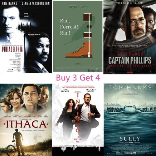 Tom Hanks movie Poster Clear Image Wall Stickers Home Decoration Good Quality Prints White Coated Paper home art Brand