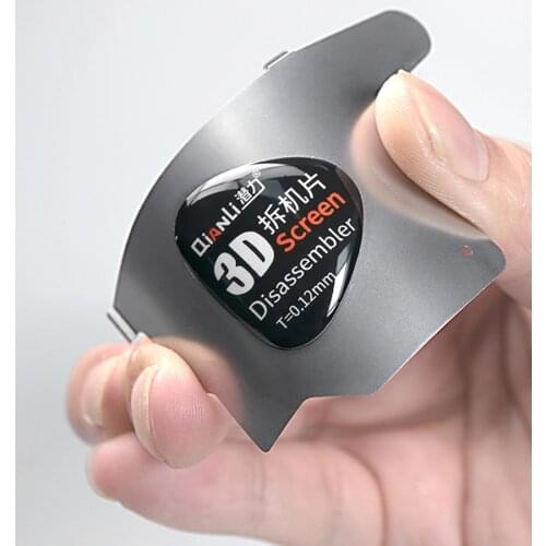 Qianli 3D Disassembler 0.12mm High Toughness Steel Bending Design No Hurt Screen Cleaning Black Glue for iPhone Android Opening