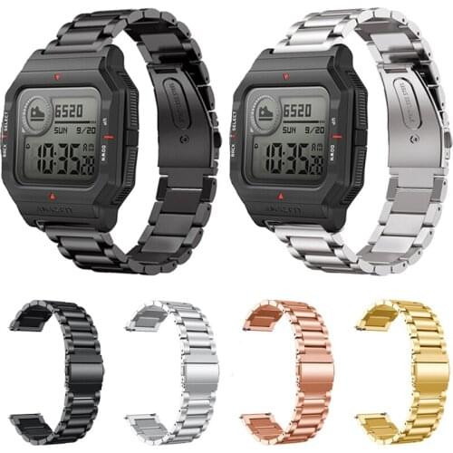 Stainless Steel Strap For Xiaomi Huami Amazfit NEO Smart Watch Band Metal 20MM Replaceable Wristbands For Haylou LS02 Correa