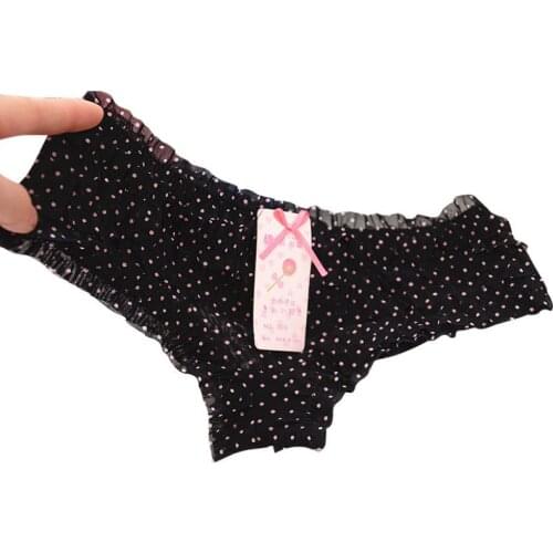 Sexy Girl Female Underwear Lace Ruffles Womens Sheer Panties Butt Lifter Briefs