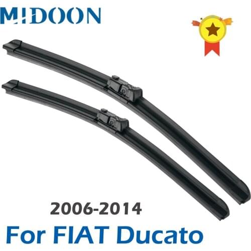 MIDOON Wiper Blades for FIAT Ducato Fit Push Button Arms 2006 2007 2008 2009 2010 2011 2012 2013 2014