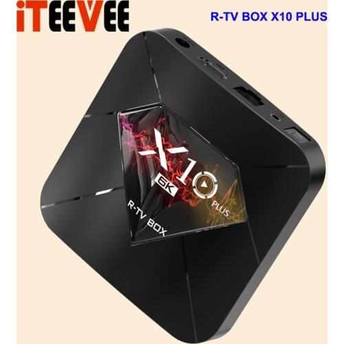 2PCS X10 Plus TV Box Android 9.0 4GB+64GB Quad-Core WiFi 3D H.265 6K Set Top Box