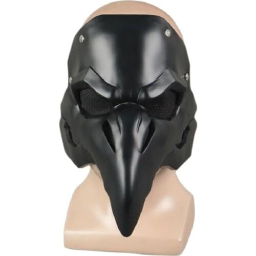 Unisex Anime Cartoon 3D SCP-049 Crow Funny Halloween Masquerade Mask Facepiece Headgear Prop Gift