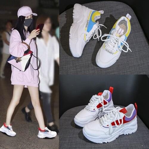 2019 New Spring Summer Sports Shoes Women Wild Comfortable Lightweight Non-slip Resistant Casual White Shoes Zapatos De Mujer
