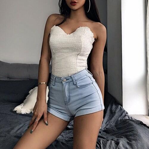 Hot Sale Womens Slim-chested Tube Tops Sexy Sleeveless V-Neck Wrapped Chest Tank Tube Tops new