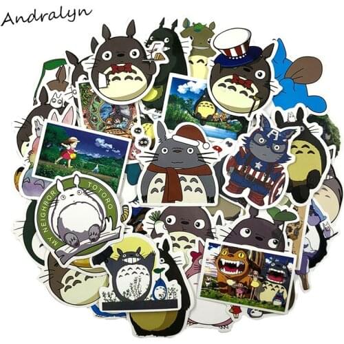 10/50Pcs My Neighbor Totoro Grafrfiti Stickers For On Skateboard Hydro Fask Laptop Phone Cartoon Adhesive Motorcycle Stickers