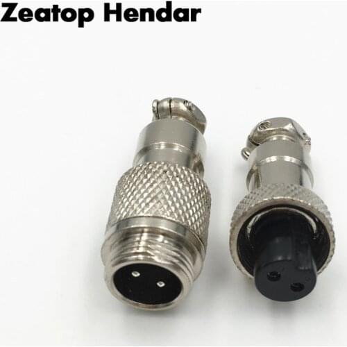 2Set GX12 Docking 2 3 4 5 6 P Pin Male Female Circular Panel 12mm M12 Metal Connector Butt Joint Aviation Plug Socket