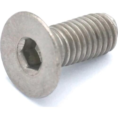 20pcs M5 x 12mm GR2 TA2 Pure Titanium Countersunk Hex Socket Cap Screw Bolts Anti Acid Corrosion