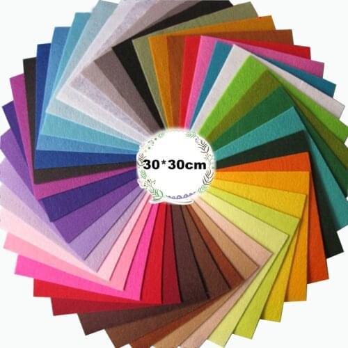 30*30cm 1mm Thickness Non Woven Felt Polyester Cloth Handmade Diy Christmas Crafts Handwork Home Decor Sewing Toys 22pcs/Lot