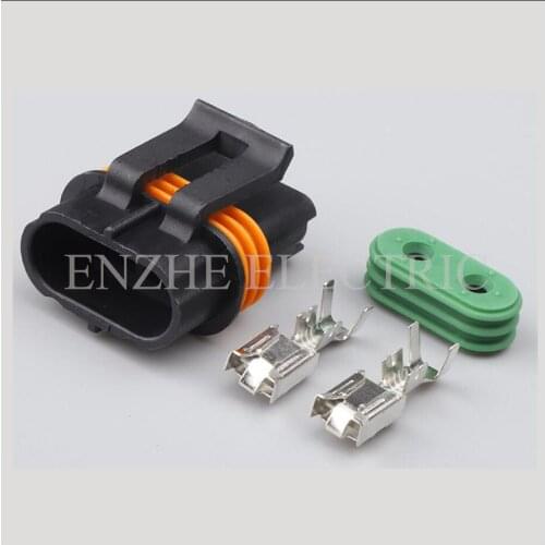 50set 12085030 auto Male connector terminal car wire connector 2 pin connector cable female PQ-0055A-PC 12033731 DJ70232Y-6.3-21