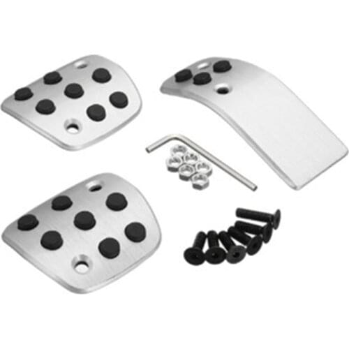 Car Aluminium Alloy + Rubber Accelerator Pedal Decorative Cover for Peugeot 206 MT LHD Styling Accessories