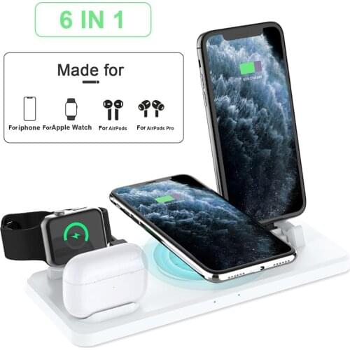 15W Qi Fast Wireless Charger Dock Station Charging Stand For iPhone 11 11 Pro XR XS Max 8 for Apple Watch 2 3 4 5 For AirPods