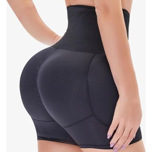 Womens Body Shaping and Fitness Pants High Waist Abdomen Hips Fake Butt Side Breasted Body Womens Boxer Pants For Lady