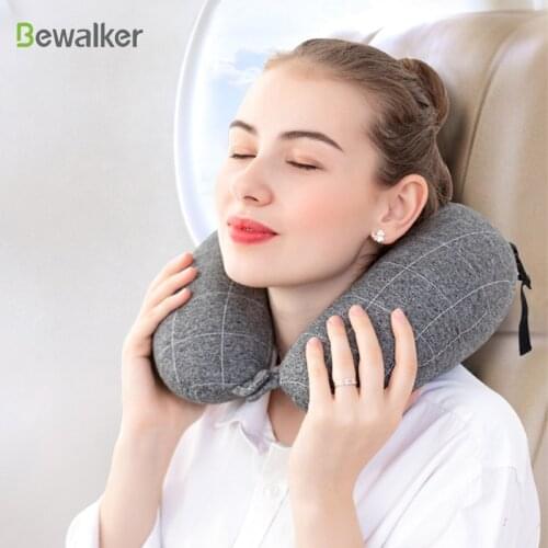 1PC Travel Pillow Car Air Flight Pillows Sub-Cloth Foam Particles Neck Pillow U-Shaped Pillow Cervical Pillow Can Be Customized