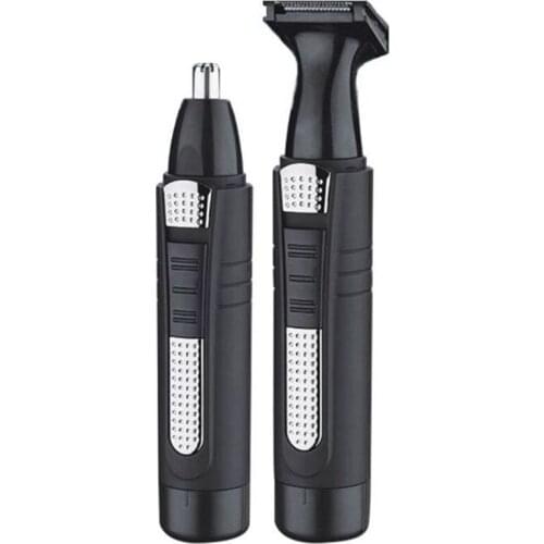 2in1 electric nose hair trimmer beard trimer men ear face eyebrow cleaning nose hair trimmer nose and ears AA battery powered