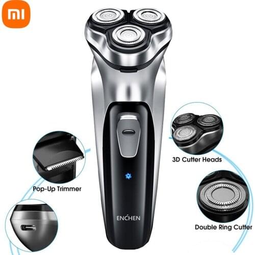 Xiaomi Electric Face Shaver Razor Blackstone 3D Floating Blade Waterproof Washable USB Rechargeable Shaving Beard Machine