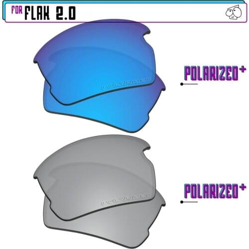 EZReplace Polarized Replacement Lenses for - Oakley Flak 2.0 Sunglasses - Sir P Plus-BluePPlus