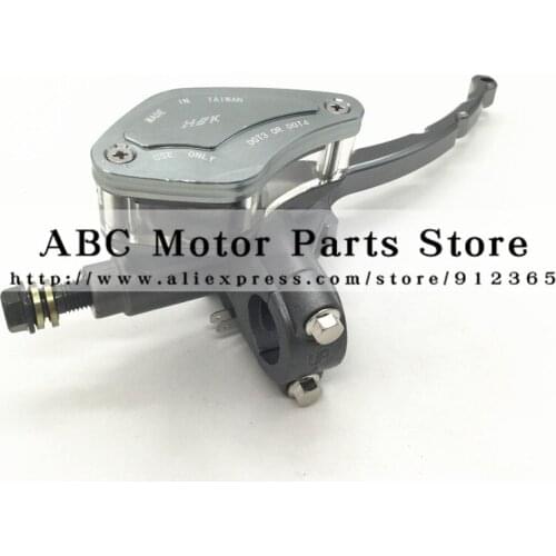 Hydraulic Brake Lever for Electric Scooter Motorcycle With Mirror Mounts Brake Lever with light switch Transparent Oil Cup