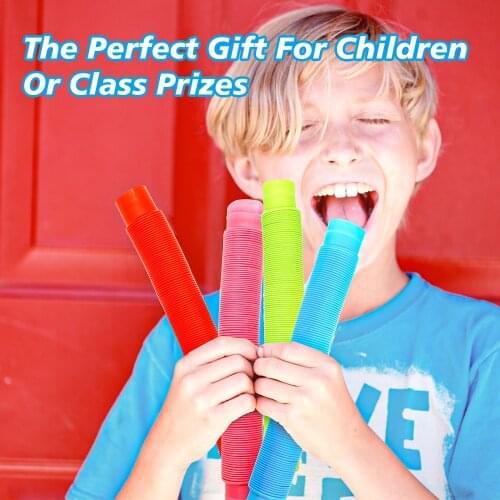 2020 Pops Tube Sensory Toy Bubble Fidget Toy Silicone Squeezes Fine Motor Skills for Kids Adults Easter Basket Stuffer Gift