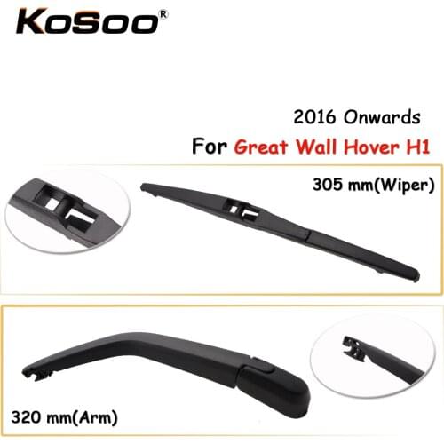 KOSOO Auto Rear Wiper Blade For Great Wall Hover H1,305mm 2016 Onwards Rear Windshield Wiper Blades Arm Car Accessories RED LOGO