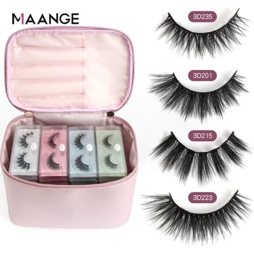 MAANGE 5/12/24/36/48/60 Pcs 3D False Eyelashes with Bag Mink Lashes Natural Long Make Up Eyelash Extension Beauty Tool Wholesale
