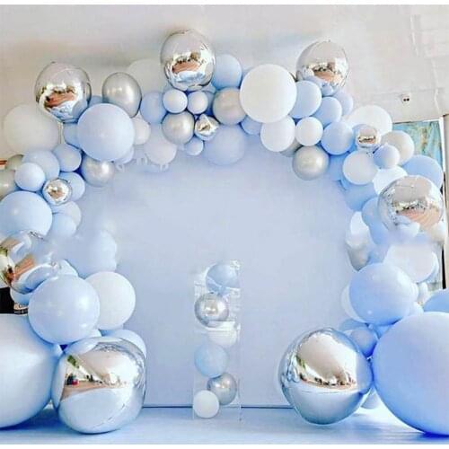 Macaron Wedding Balloon Chain Baby Shower Decoration Boy Girl Pink Balloon Arch Kit Balloon Garland Birthday Balloons Blue Set