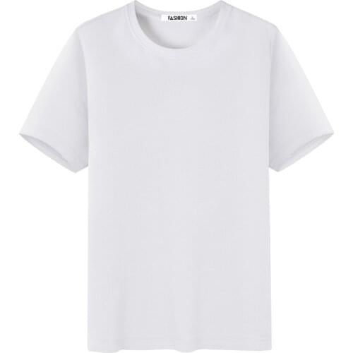 Solid Color One Piece Plus Size T Shirt for Men Cotton Harajuku Tshirt Casual Summer Tops Boy Skateboard T-shirt Tee Shirt