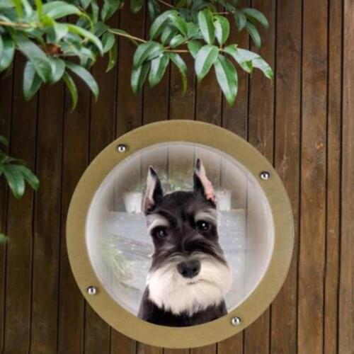 Cat And Dog Special Fence Window Acrylic Window Pet Cover Fence Transparent Window Cat Semi-circular Door Pet O8H6