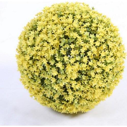 Diameter 28cm Artificial Plastic Yellow Cherry Ball For Wedding Home Office Hotel Decoration