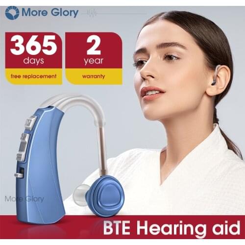 More Glory Hearing Aid Rechargeable Hearing Aids with Charging Base Digital Invisible Hearing Amplifier for Deafness VHP-1220