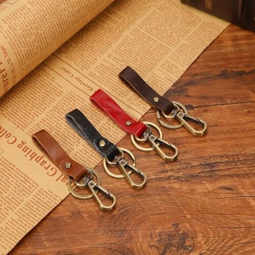 Smart LB Men Genuine Leather Brand Keychain